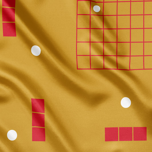 COORDONNÉES | Squaïr Gold Silk Satin Scarf | 90×90 cm