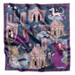 CROWNS OF THE SOUTHERN SEA | Samudra Plum Silk Twill Scarf | 65x65 cm