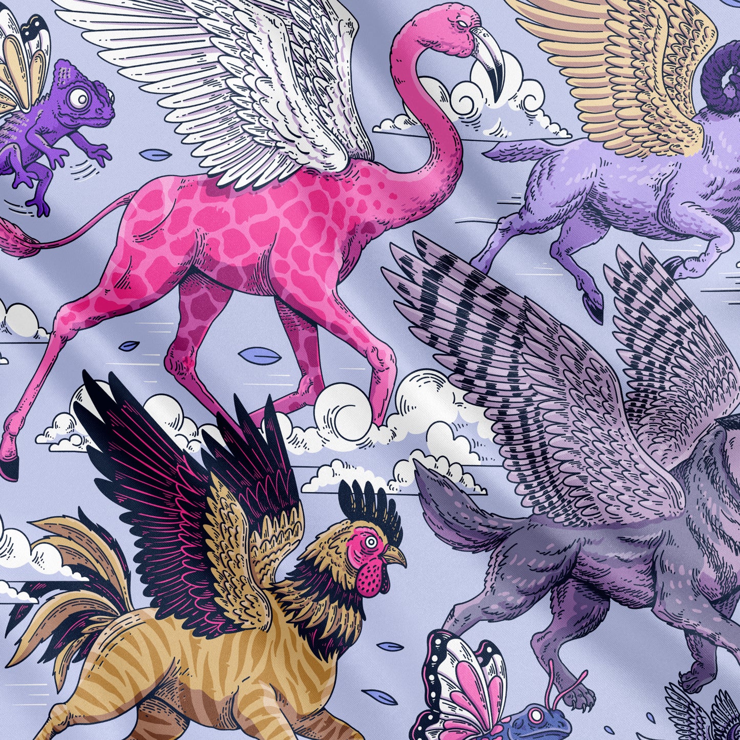 LE BESTIAIRE CÉLESTE | Celestite Silk Twill Scarf | 88×88 cm