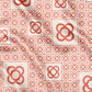 FLOR DEL CARRER | Red Gracia Clay Cotton Scarf | 90×90 cm