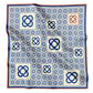 FLOR DEL CARRER | Ceramic Blue Silk Twill Scarf | 90×90 cm