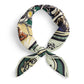 MECHANICA | Heritage Green Cotton Scarf | 66×66 cm