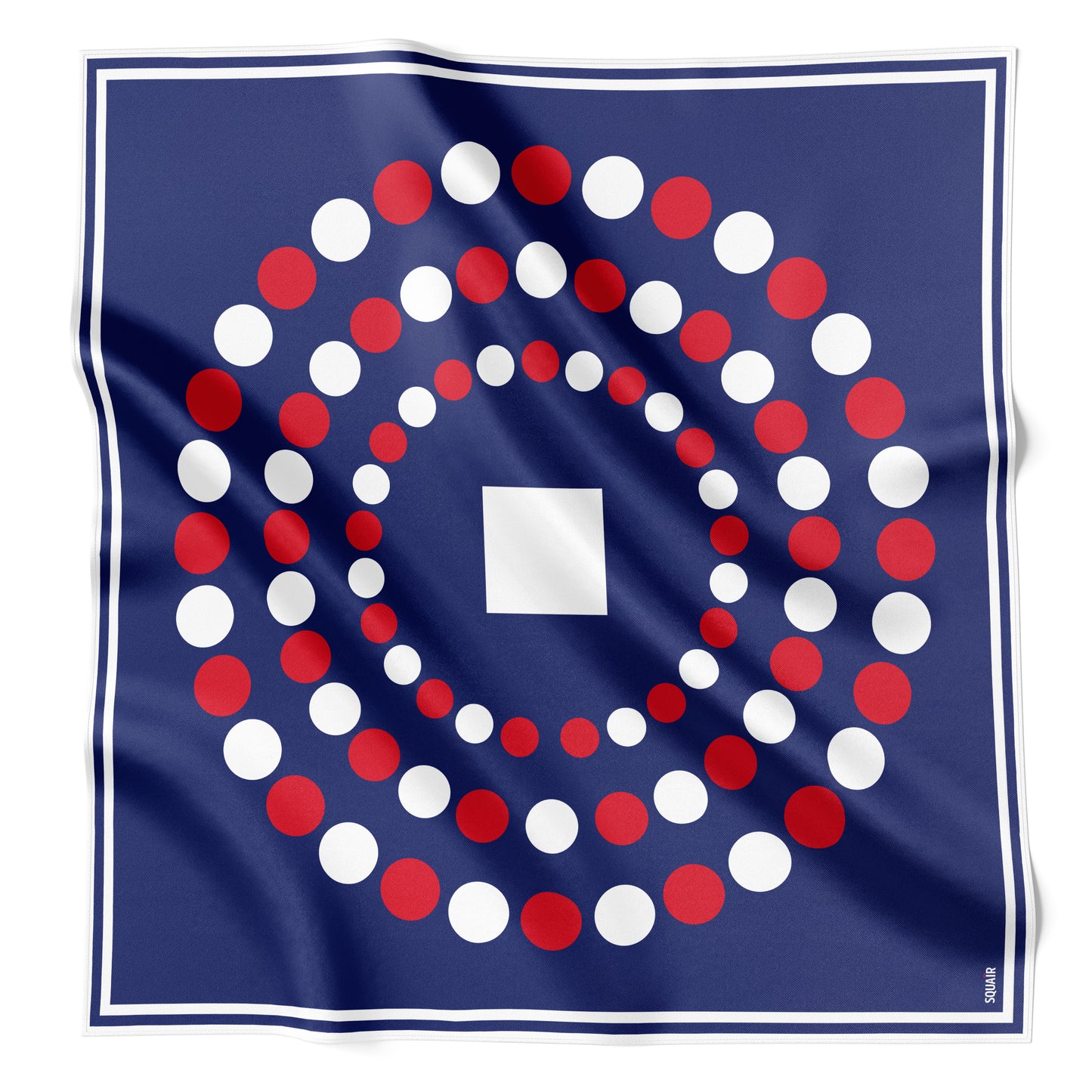 PULSE | Squaïr Blue Silk Satin Scarf | 90×90 cm