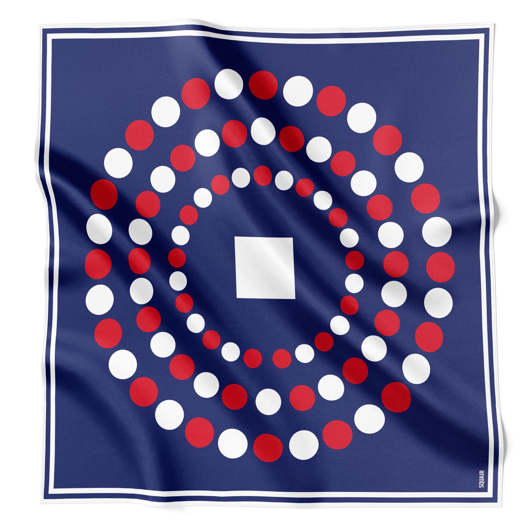 PULSE | Squaïr Blue Silk Satin Scarf | 90×90 cm