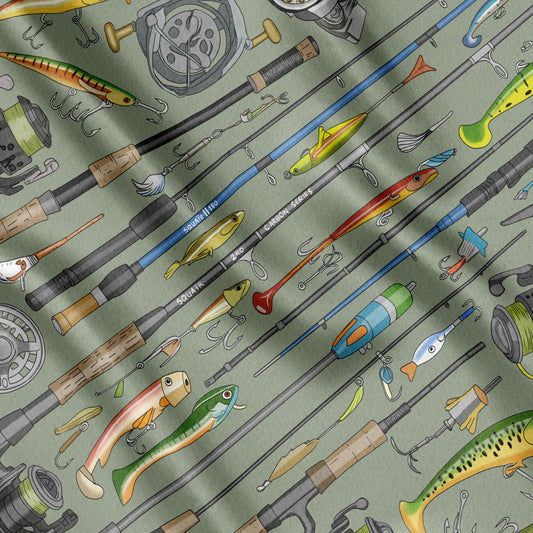 THE QUIET INVENTORY | Tacklebox Green Cotton Bandana | 66×66 cm