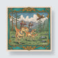 A HUNT BEFORE TIME | Antique Bone Cotton Bandana | 66×66 cm