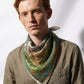 A HUNT BEFORE TIME | Antique Bone Cotton Bandana | 66×66 cm