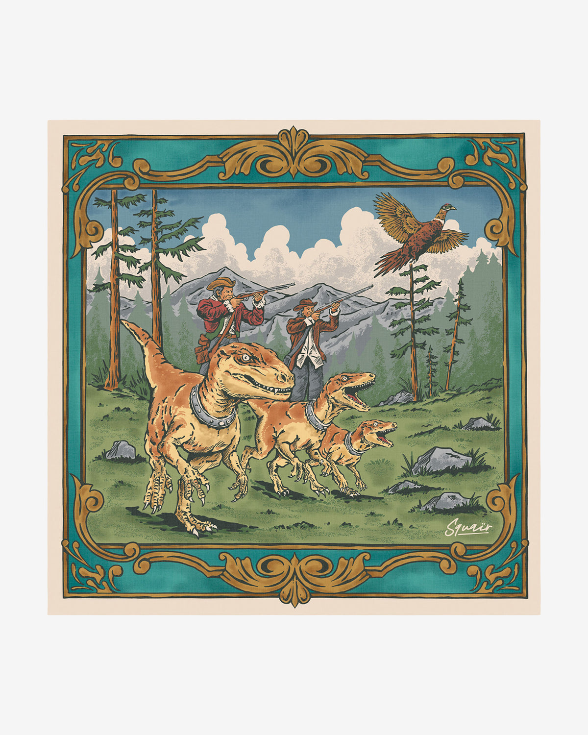 A HUNT BEFORE TIME | Antique Bone | 66 cm