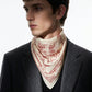 A HUNT BEFORE TIME | Antique Claret Cotton Bandana | 55×55 cm