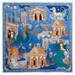 CROWNS OF THE SOUTHERN SEA | Pantai Blue Silk Twill Scarf | 88×88 cm