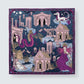 CROWNS OF THE SOUTHERN SEA | Samudra Plum Silk Twill Scarf | 88×88 cm