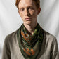 DUST AND THUNDER | Antique Moss Cotton Bandana | 66×66 cm