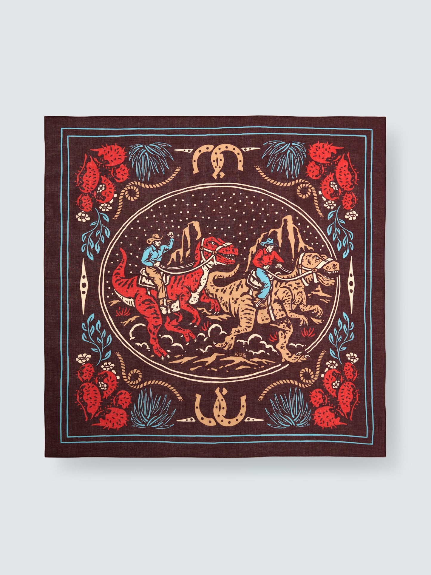 DUST AND THUNDER | Canyon Rust Cotton Bandana | 66×66 cm