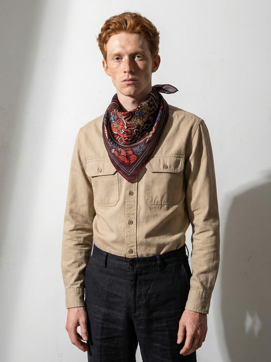 DUST AND THUNDER | Canyon Rust Cotton Bandana | 66×66 cm