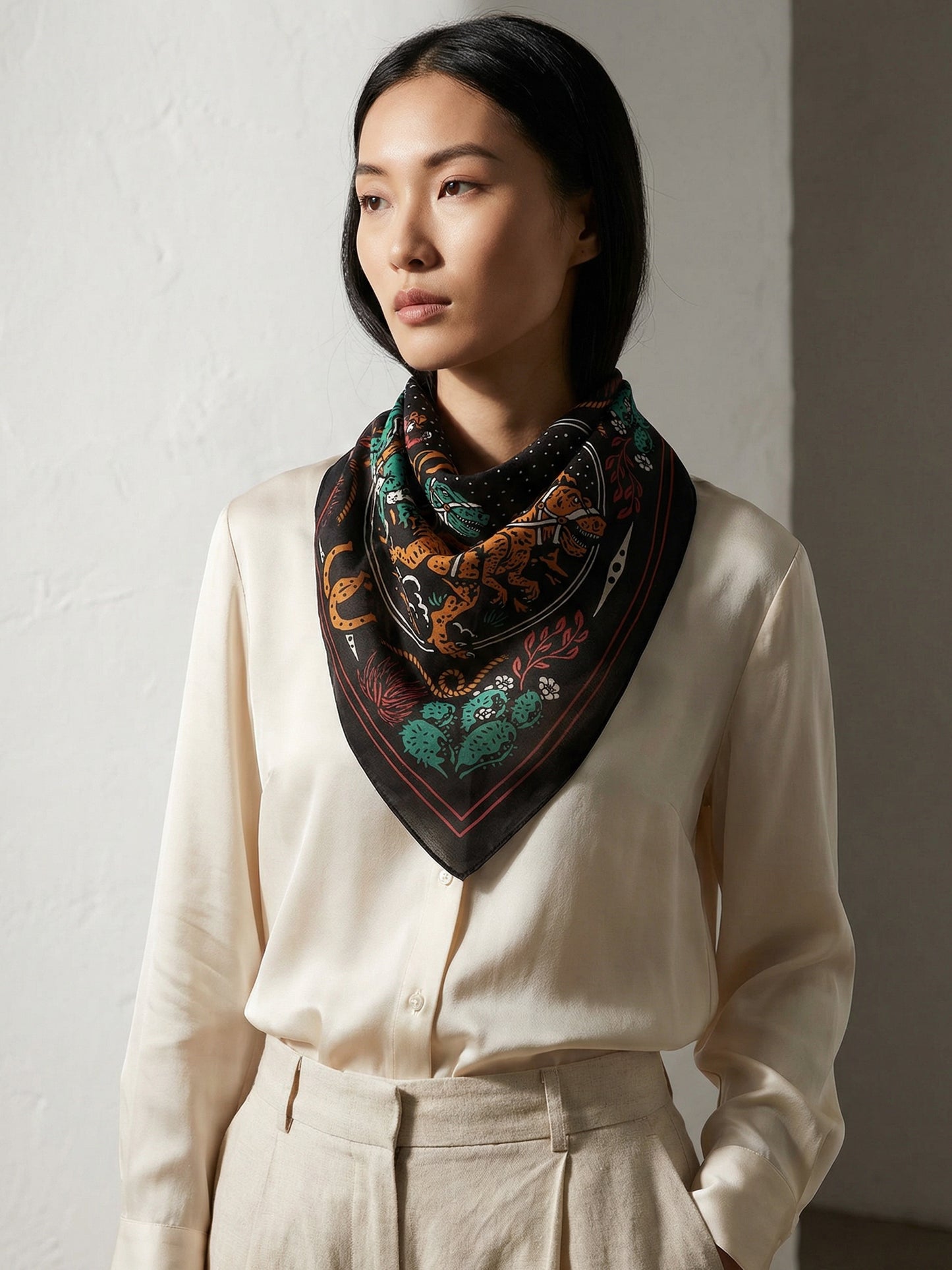 DUST AND THUNDER | Fossil Dust Cotton Bandana | 66×66 cm