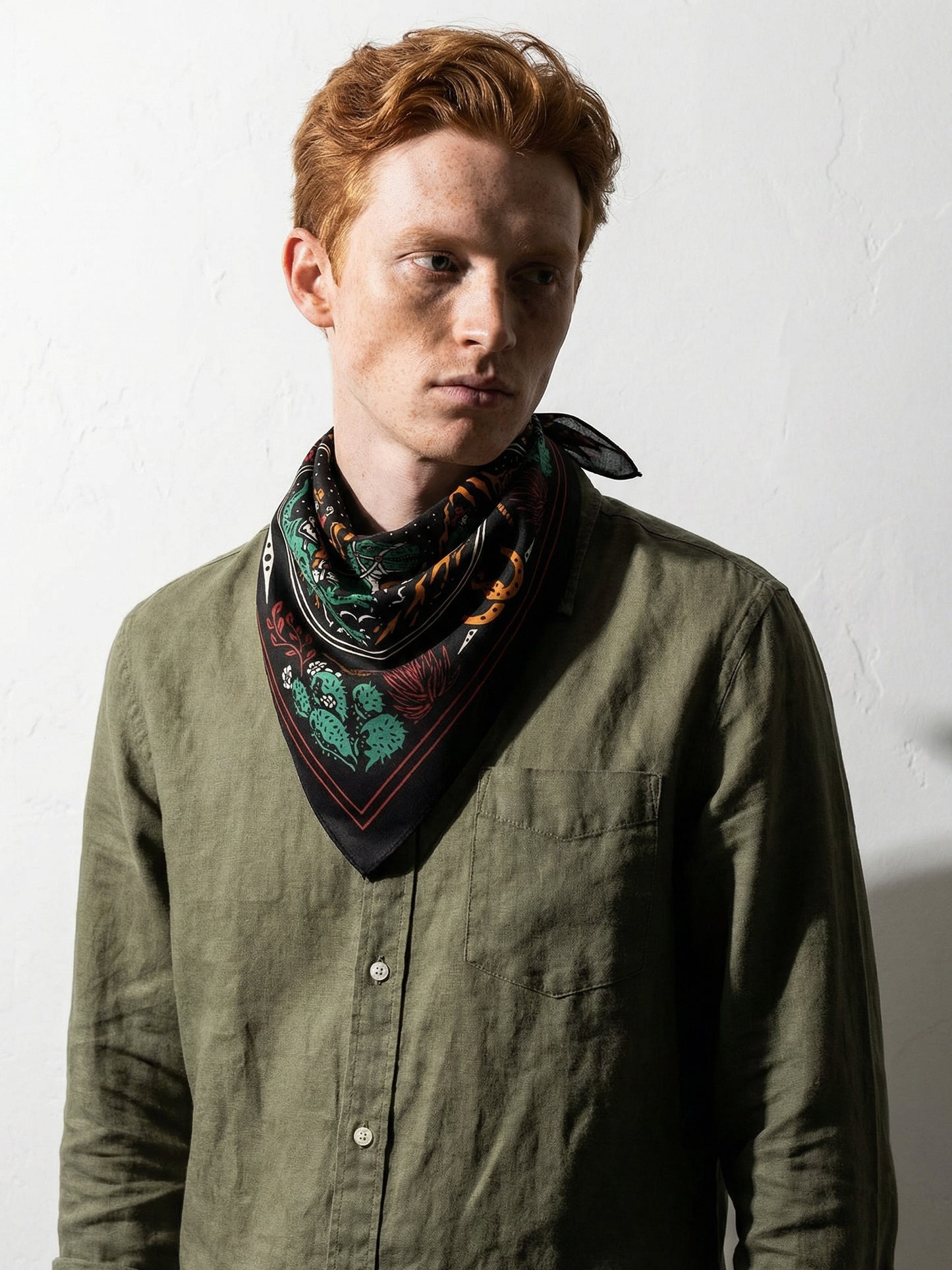 DUST AND THUNDER | Fossil Dust Cotton Bandana | 66×66 cm
