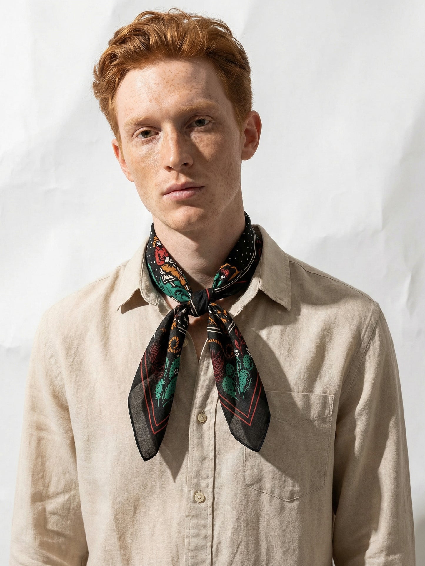 DUST AND THUNDER | Fossil Dust Cotton Bandana | 66×66 cm