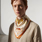 GILDA | Oil Green Silk Satin Scarf | 65×65 cm