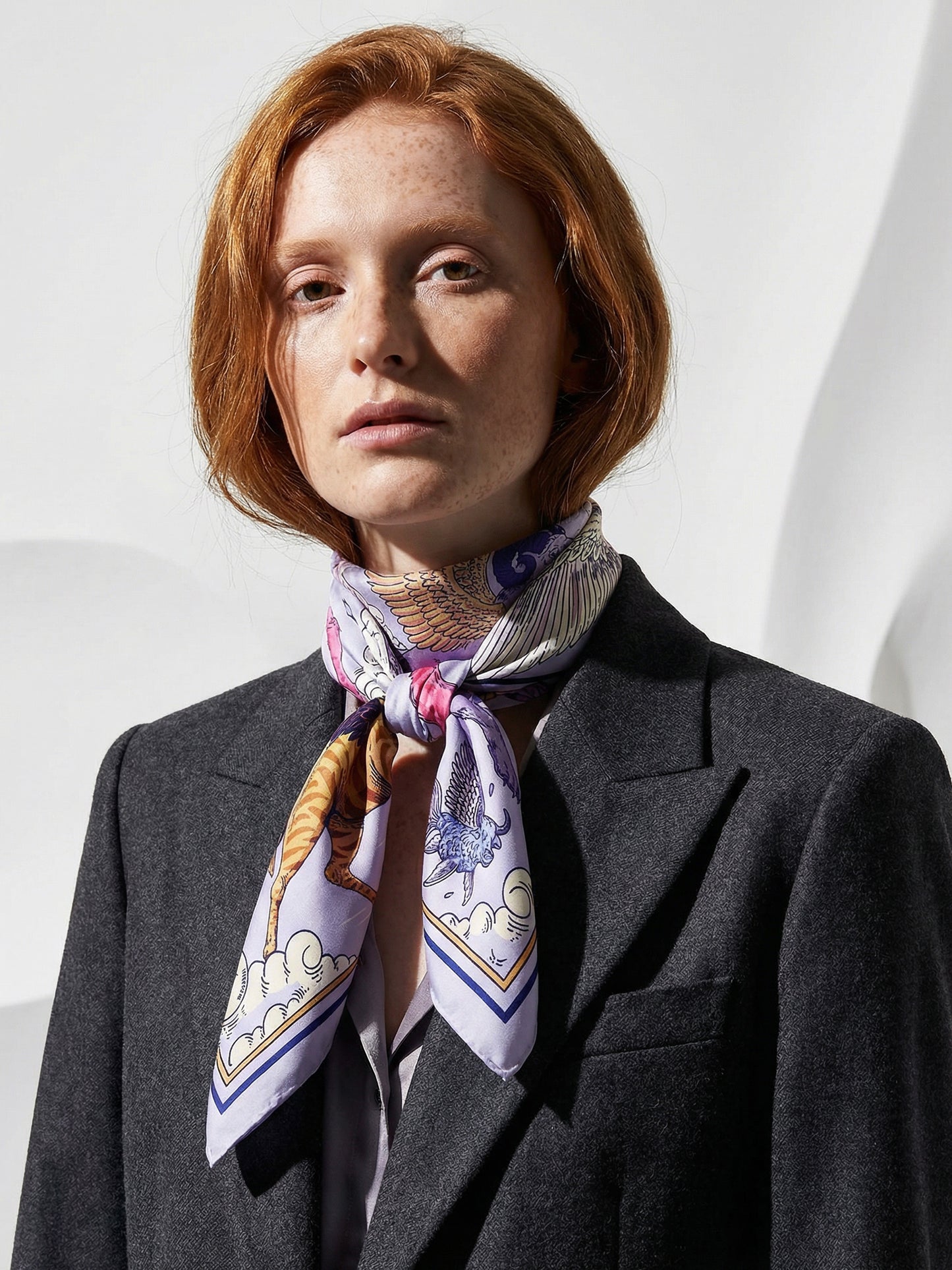 LE BESTIAIRE CÉLESTE | Celestite Silk Twill Scarf | 88×88 cm