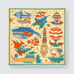 LOS CORSARIOS ESTELARES | Goldenrod Silk Twill Scarf | 88×88 cm