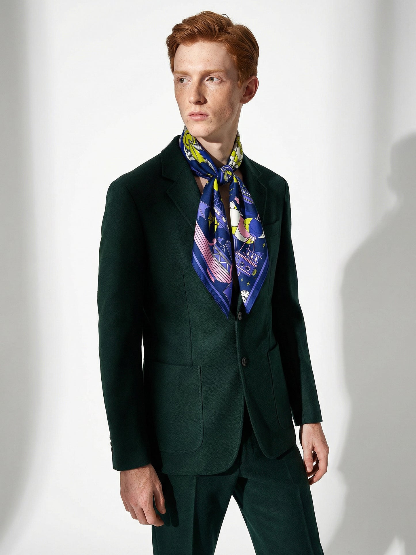 LOS CORSARIOS ESTELARES | Violet Silk Twill Scarf | 88×88 cm