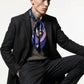 LOS CORSARIOS ESTELARES | Violet Silk Twill Scarf | 88×88 cm