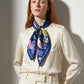 LOS CORSARIOS ESTELARES | Violet Silk Twill Scarf | 88×88 cm
