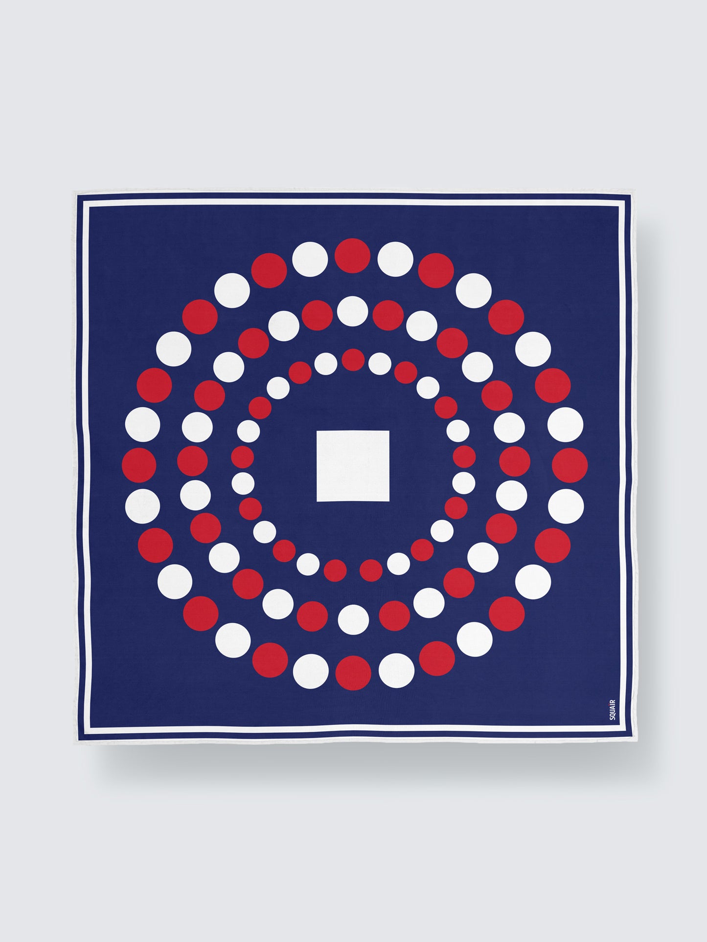 PULSE | Squaïr Blue Silk Satin Scarf | 90×90 cm