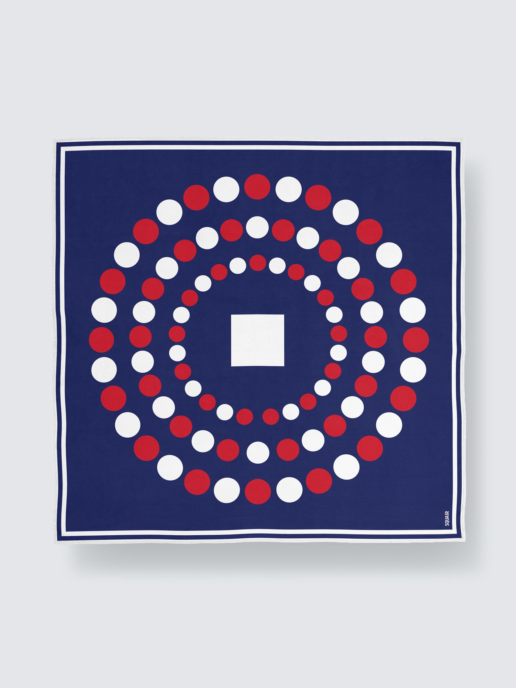 PULSE | Squaïr Blue Silk Satin Scarf | 90×90 cm