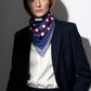 PULSE | Squaïr Blue Silk Satin Scarf | 90×90 cm