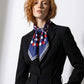 PULSE | Squaïr Blue Silk Satin Scarf | 90×90 cm