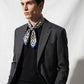 SIGNATURE | Gallery White Silk Satin Scarf | 88×88 cm