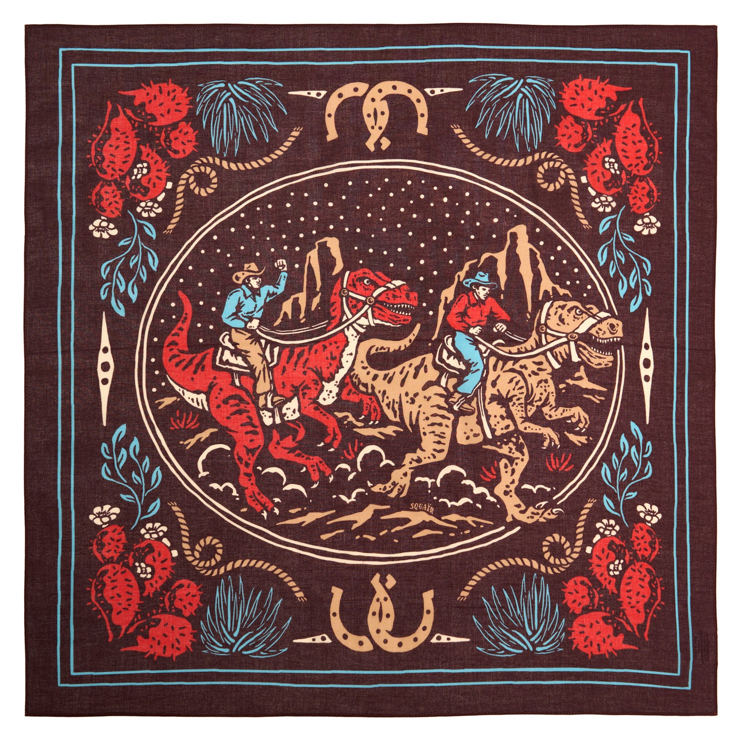 DUST AND THUNDER | Canyon Rust Cotton Bandana | 66×66 cm