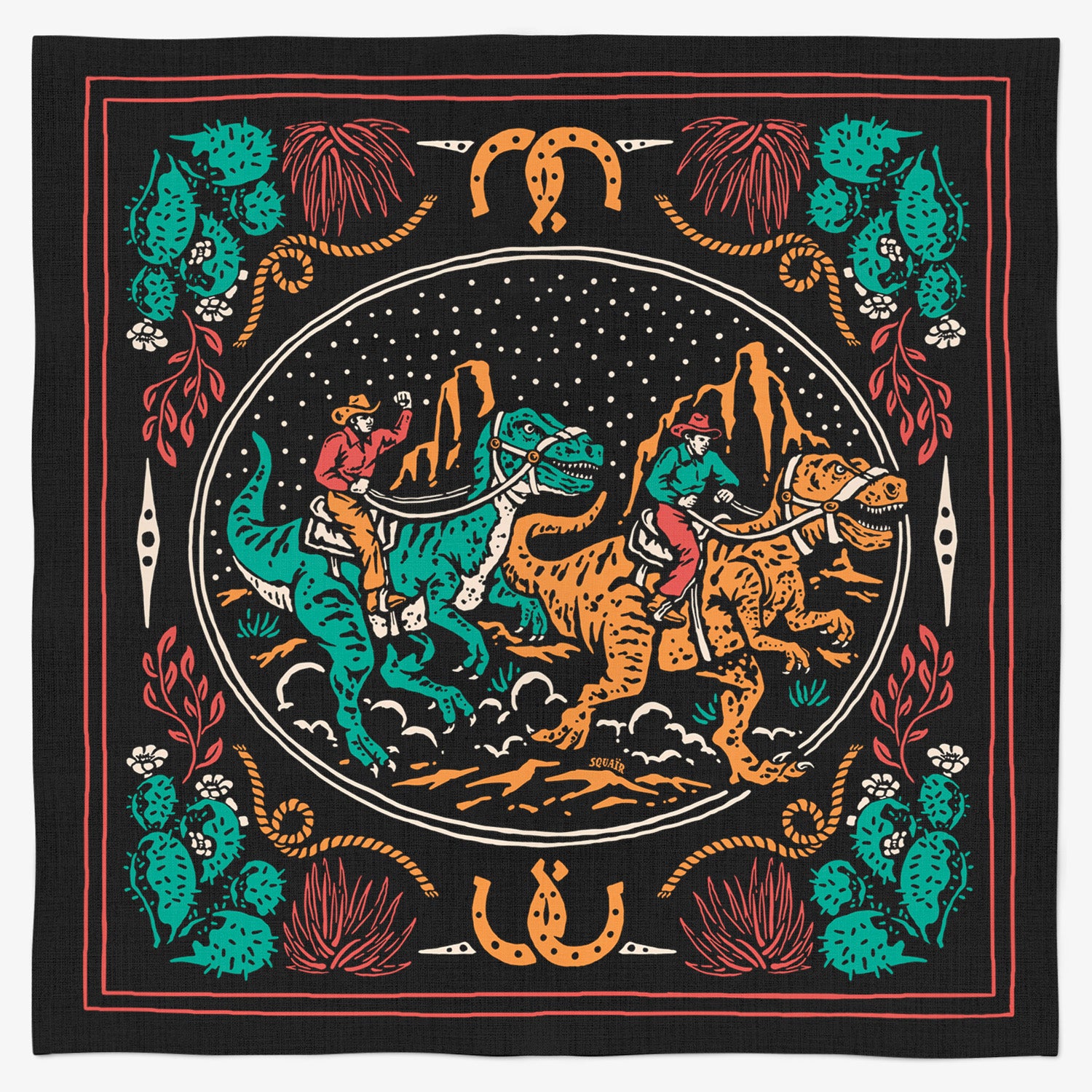 DUST AND THUNDER | Fossil Dust Cotton Bandana | 66×66 cm