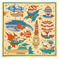 LOS CORSARIOS ESTELARES | Goldenrod Silk Twill Scarf | 65×65 cm