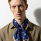 SYNTAX | Squaïr Blue Silk Satin Scarf | 65×65 cm