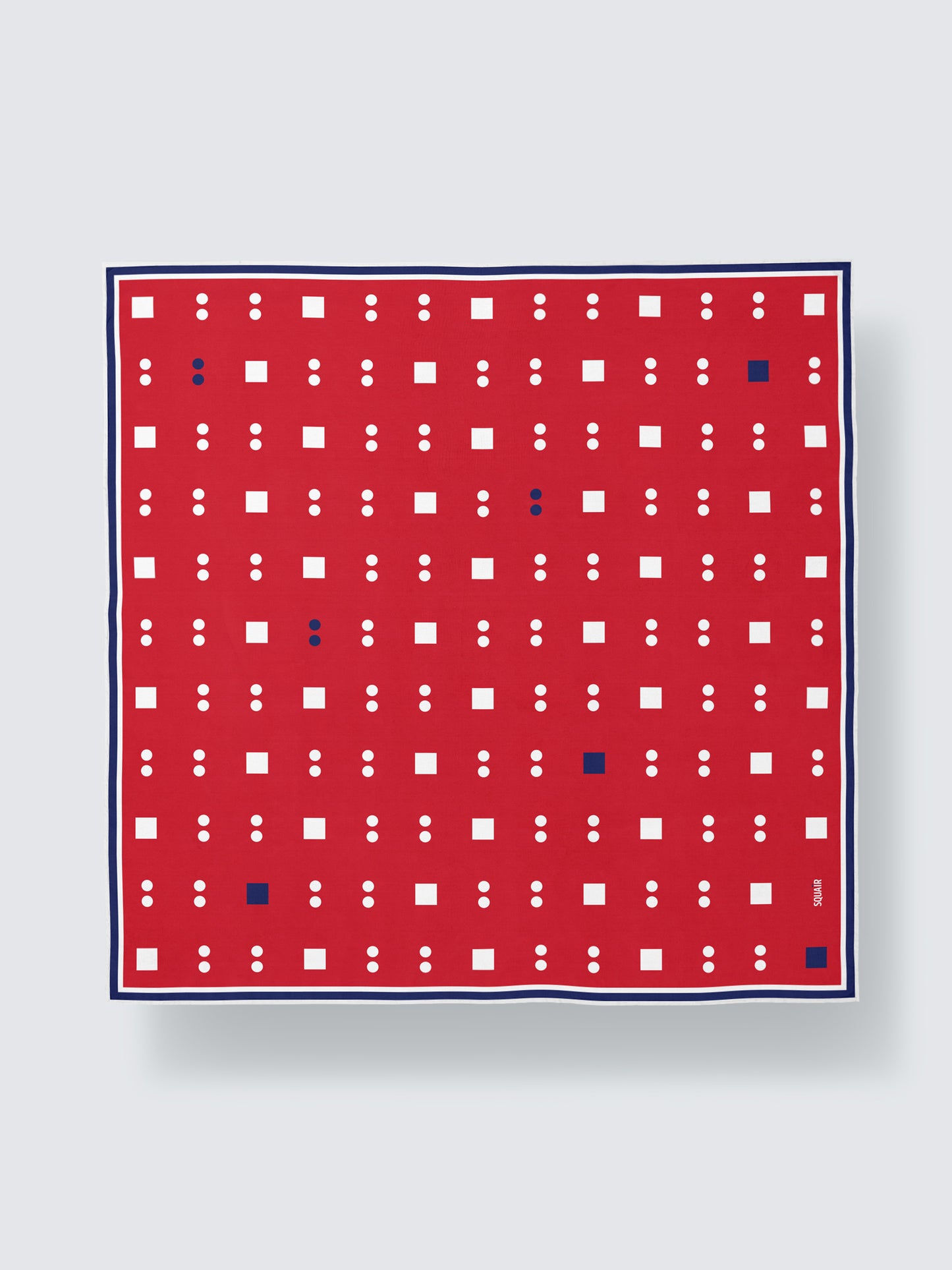 SYNTAX | Squaïr Red Silk Satin Scarf | 65×65 cm