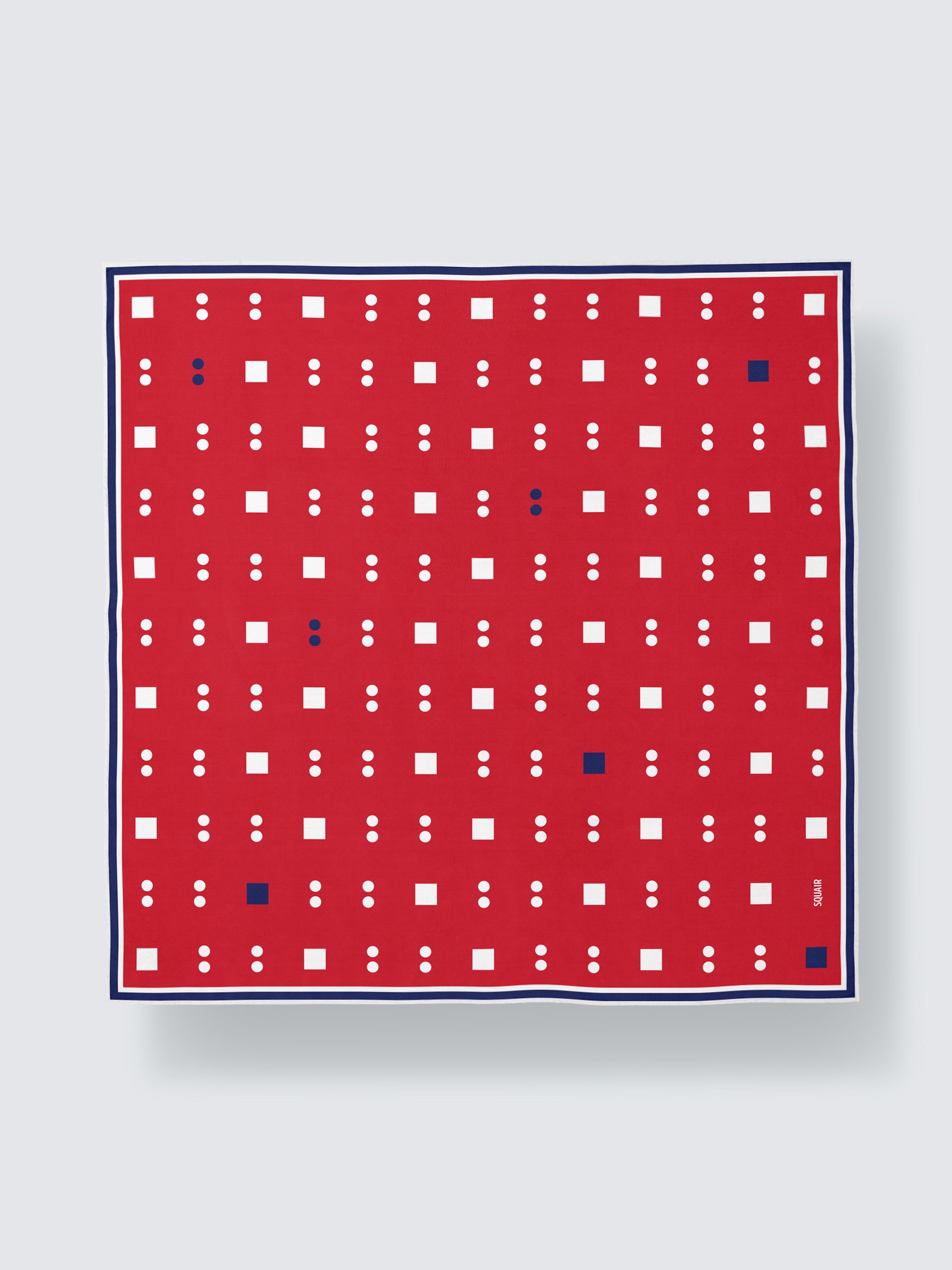 SYNTAX | Squaïr Red Silk Satin Scarf | 65×65 cm