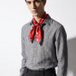 SYNTAX | Squaïr Red Silk Satin Scarf | 65×65 cm