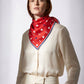 SYNTAX | Squaïr Red Silk Satin Scarf | 65×65 cm