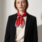 SYNTAX | Squaïr Red Silk Satin Scarf | 65×65 cm