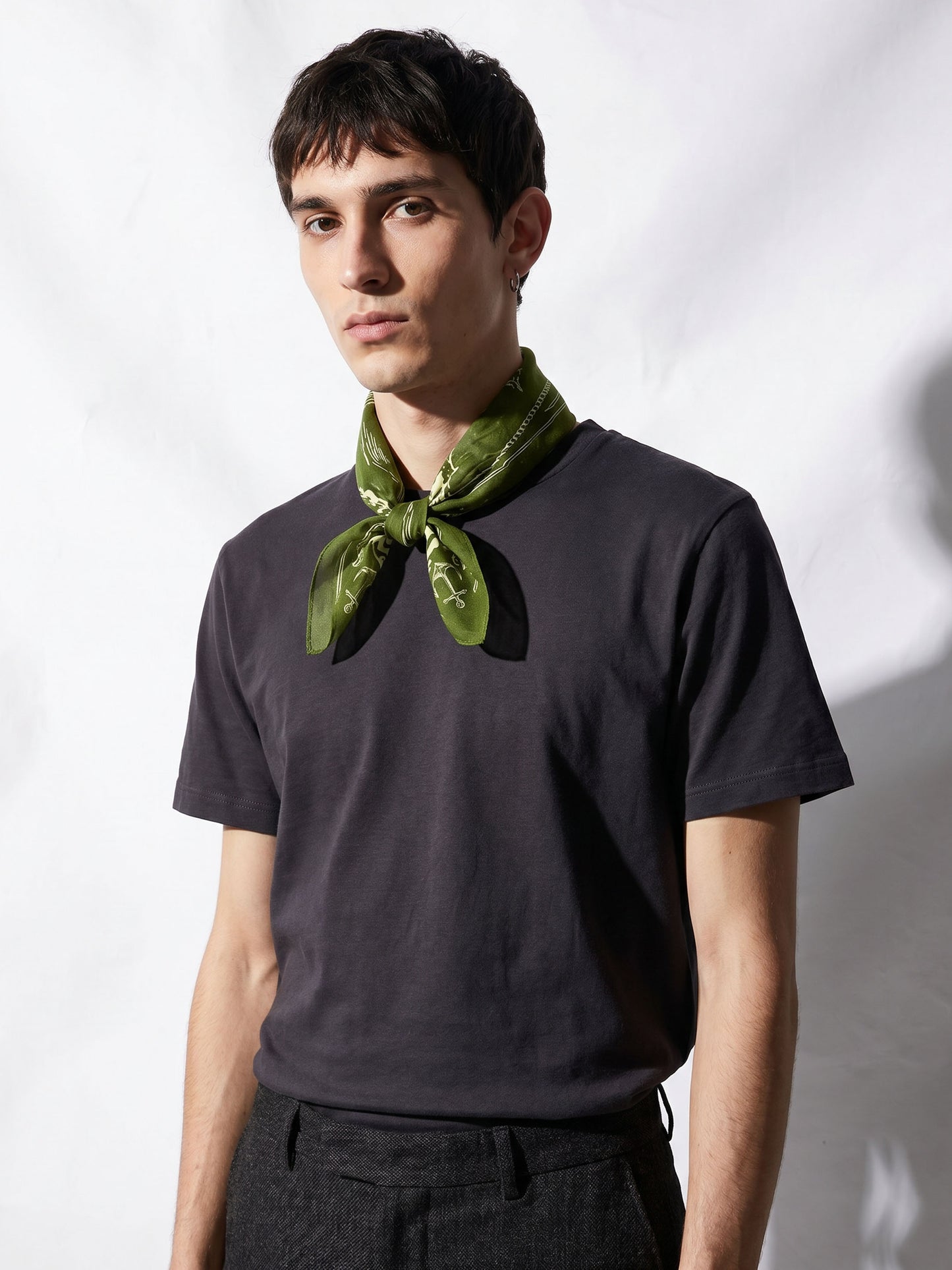 THE OLD LEVIATHAN | Nantucket Green Cotton Bandana | 55×55 cm