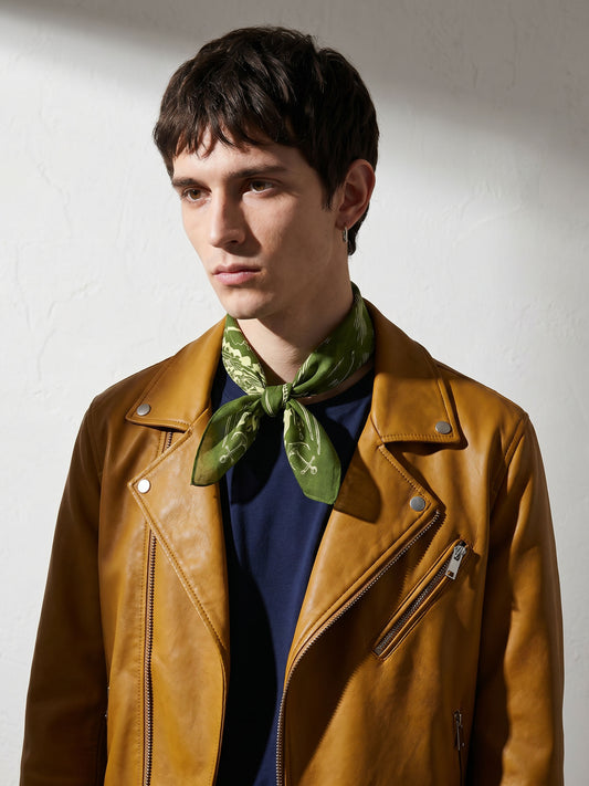 THE OLD LEVIATHAN | Nantucket Green Cotton Bandana | 55×55 cm
