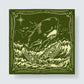 THE OLD LEVIATHAN | Nantucket Green Cotton Bandana | 55×55 cm