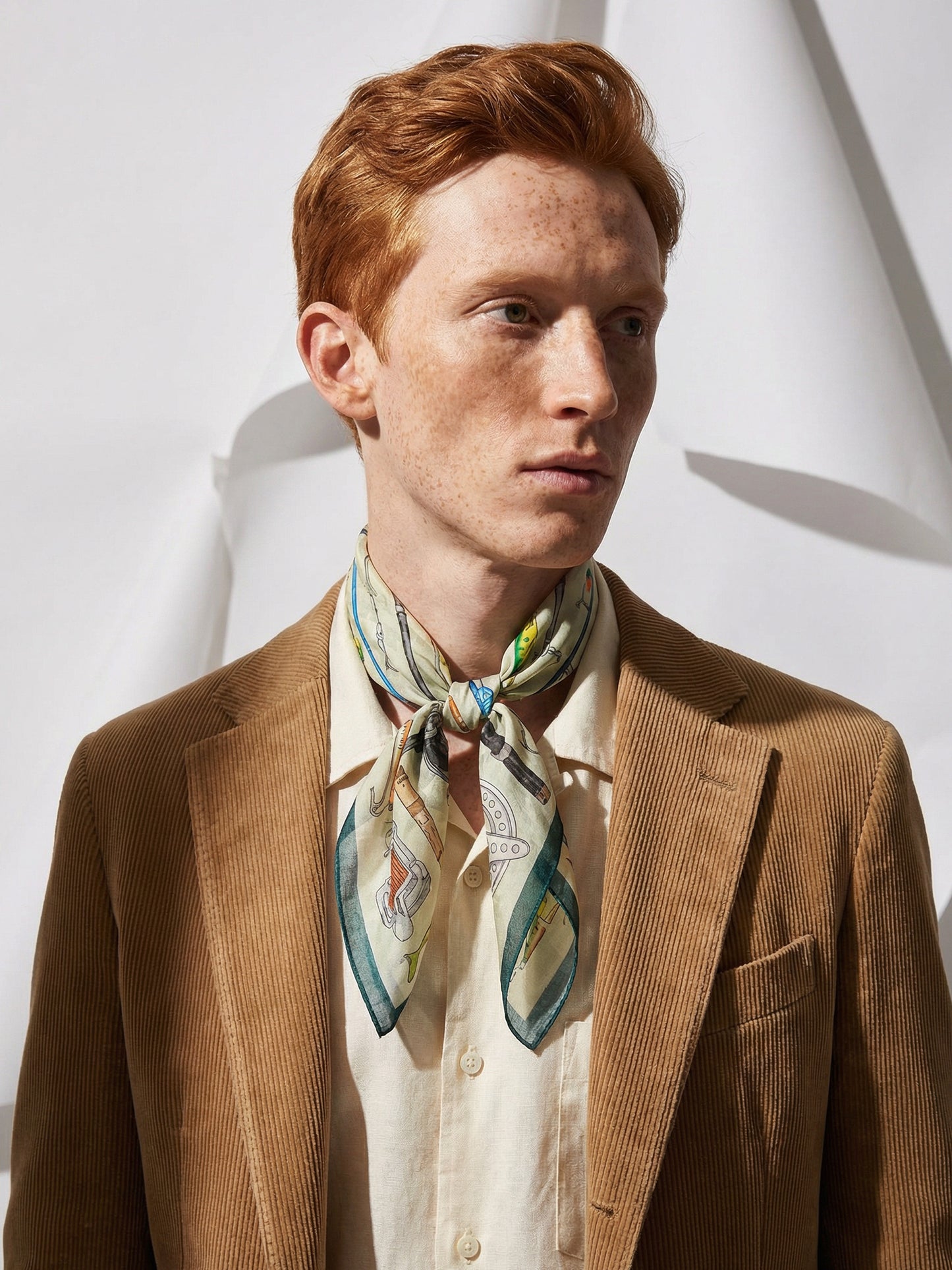 THE QUIET INVENTORY | Tacklebox Green Cotton Bandana | 66×66 cm