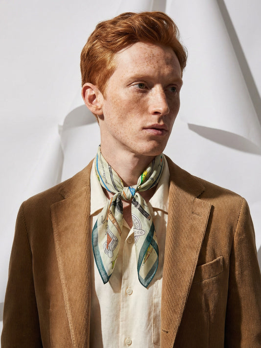 THE QUIET INVENTORY | Tacklebox Green Cotton Bandana | 66×66 cm