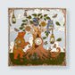 THE WOOD BETWEEN HOURS | Antique Brass Silk Twill Scarf | 88×88 cm