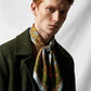 THE WOOD BETWEEN HOURS | Antique Brass Silk Twill Scarf | 88×88 cm