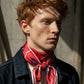 TRAME | Squaïr Red Silk Satin Scarf | 90×90 cm