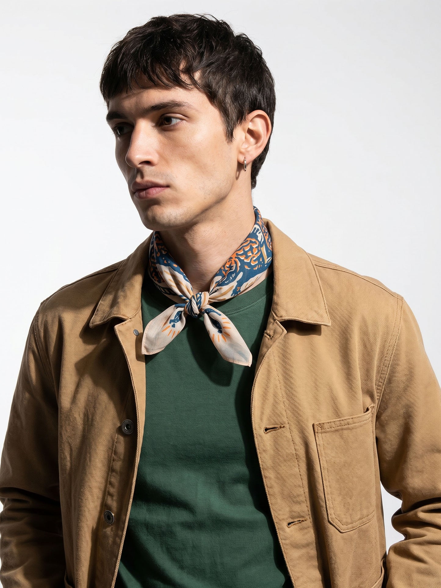 WESTERN FANGS | Mojave Sand Cotton Bandana | 55×55 cm